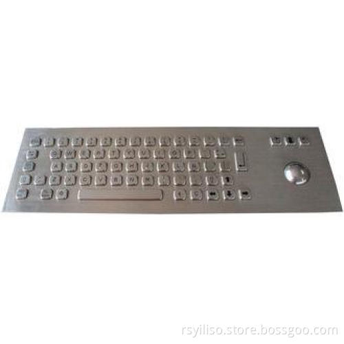 panel mounting with trackball kiosk metal keyboard with 68